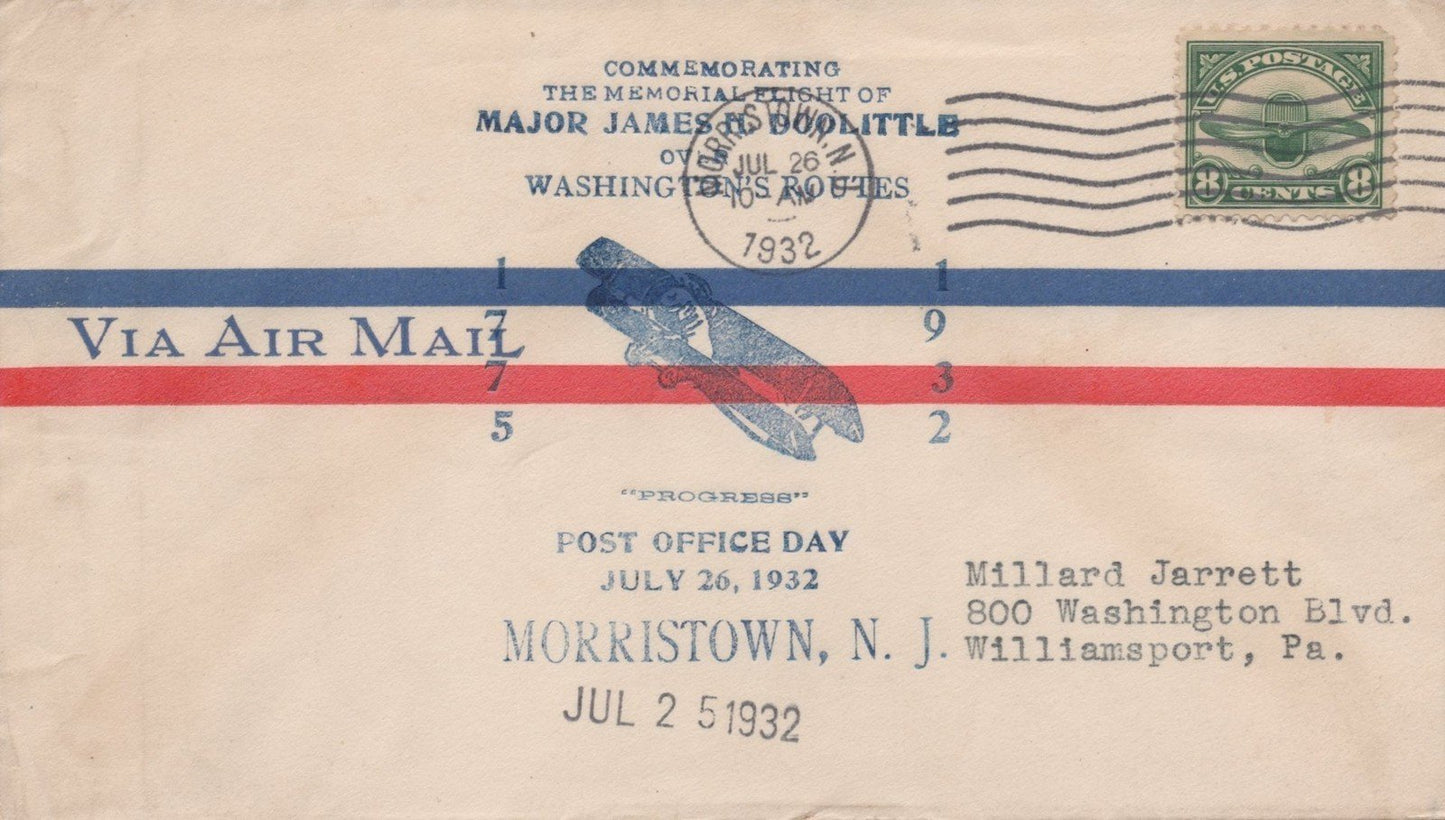 United States C4 Used 1932 Doolittle Speed Race Air Mail Drop ZAYIX