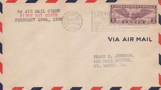 United States C12 FDC cachet Frank Johnson ZAYIX 092323USF26