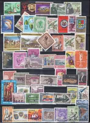 Colombia Collection Used 50 Different Ships Sports Planes ZAYIX 011023SM61M