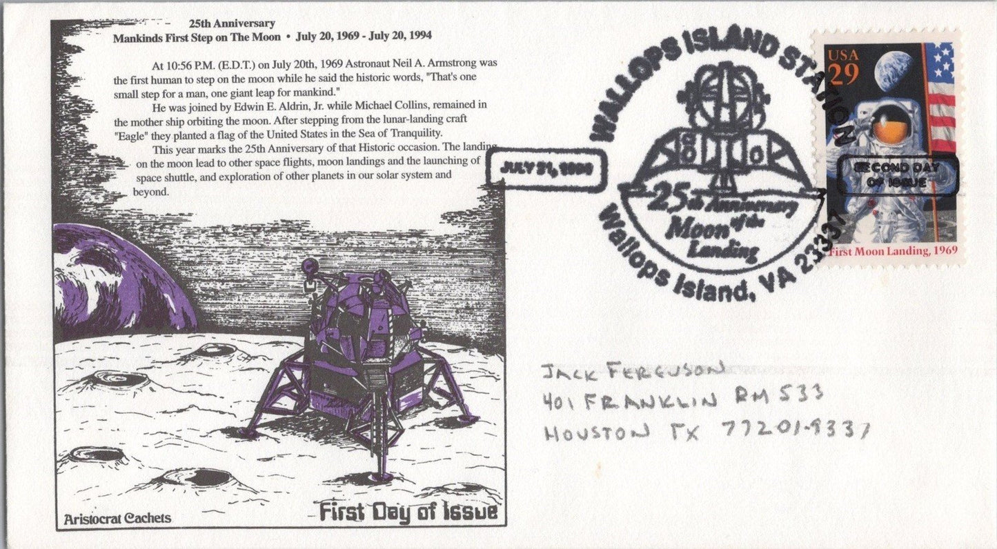 US 2841 Wallops Island Sta. VA July 21 1994 Postmark ZAYIX 120622SM144