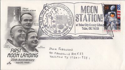 US 2841 Tulsa City-County Library Moon Station July 23 cancel ZAYIX 120622SM148