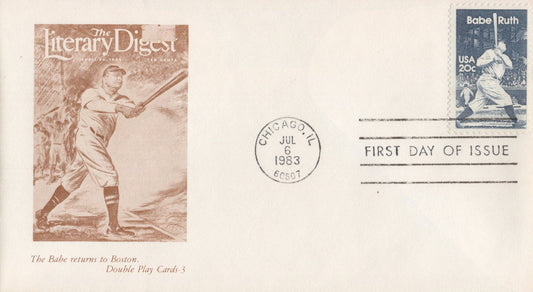 US 2046 FDC Baseball Babe Ruth, Literary Digest Cover ZAYIX 1024M0058