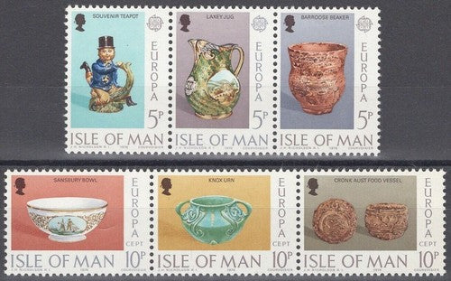 Isle of Man 86a-91a MNH Manx Ceramic Art Europa Sculpture ZAYIX 041322SM11M