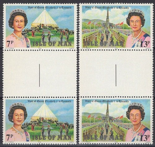 Isle of Man 154-155 MNH Gutter Pairs Military Tynwald Hill ZAYIX 041322SM24M