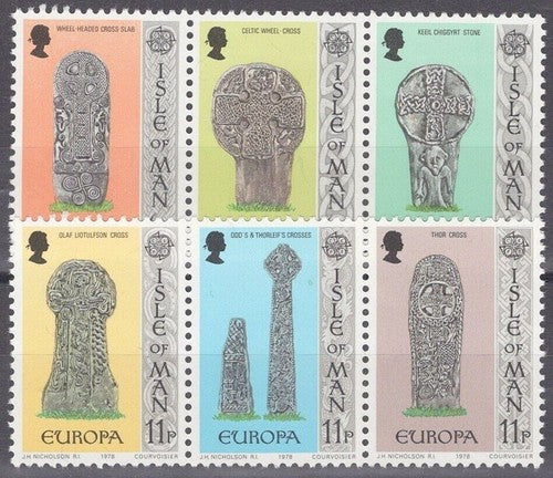 Isle of Man 133a-136b MNH Europa Carved Gravestones ZAYIX 041322SM17M