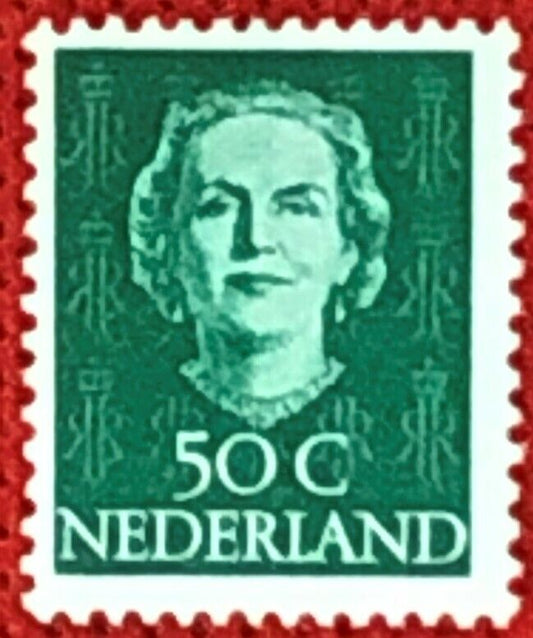 ZAYIX - 1949 Netherlands 317 MLH - Queen Juiliana - 50c blue green 082422S02