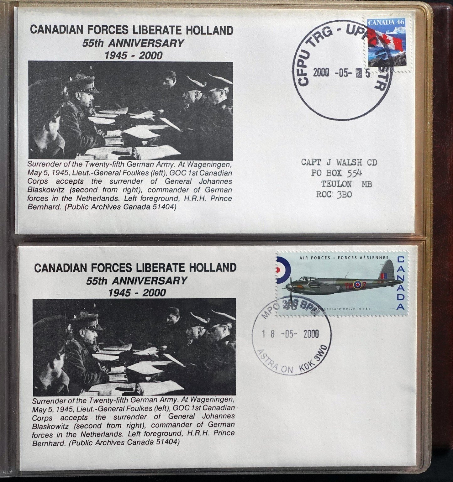 34 Military Theme Canada Covers VIDEO, WWII Anniversaries Collection MIL09 ZAYIX 050623MIL09