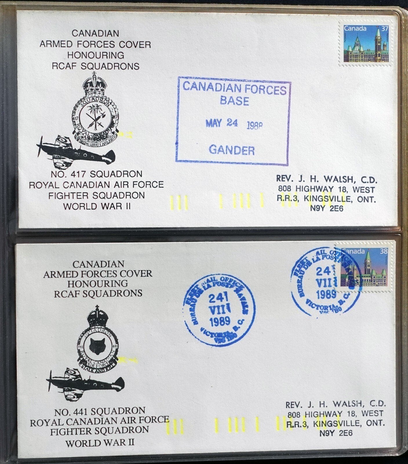 34 Military Theme Canada Covers VIDEO, WWII Anniversaries Collection MIL09 ZAYIX 050623MIL09