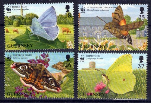 Guernsey 586-589 MNH Insects Butterflies & Moths ZAYIX 0524S0136M