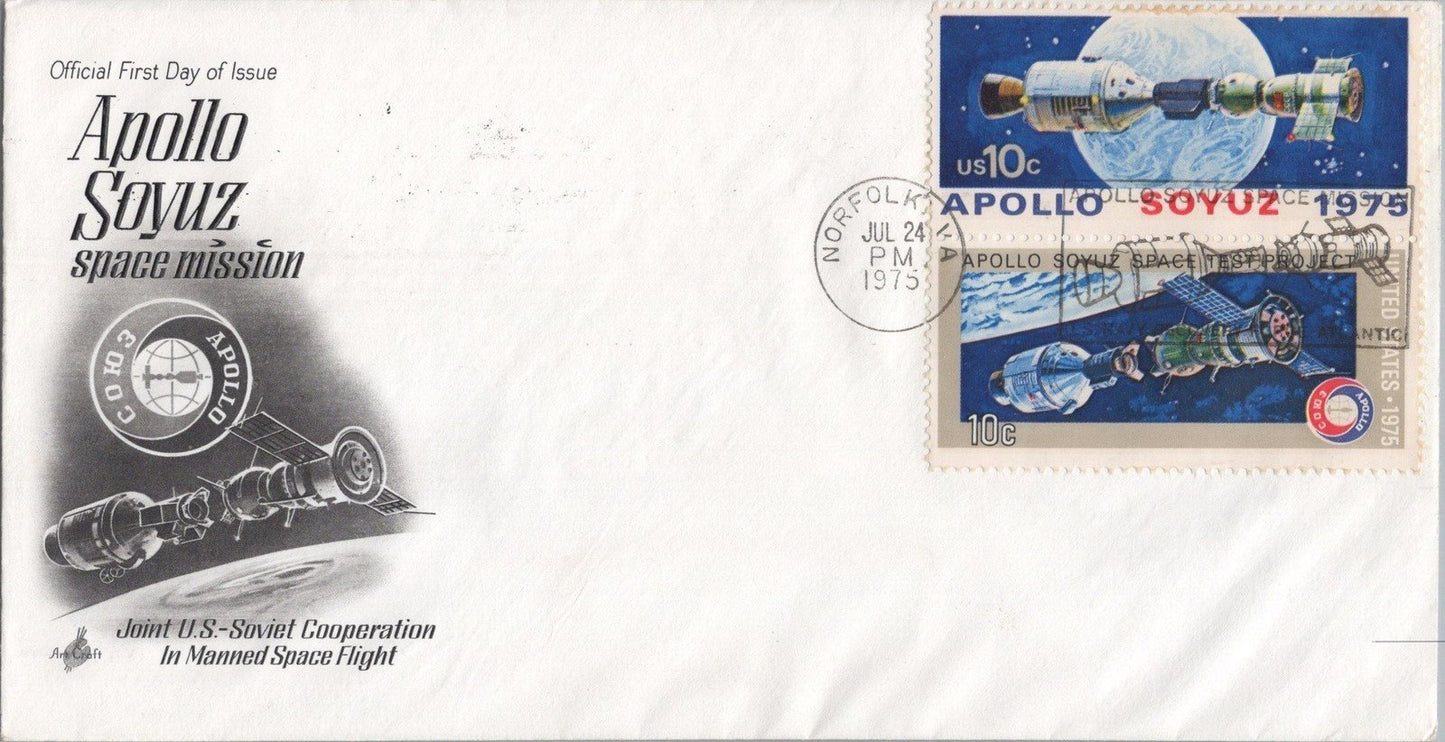 US 1570a Apollo-Soyuz Landing Event Cover Norfolk, VA ZAYIX 120622SM168M