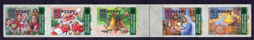 Jersey 1011f MNH Self-Adhesive Inscribed "2002" Christmas Santa ZAYIX 0324L0117
