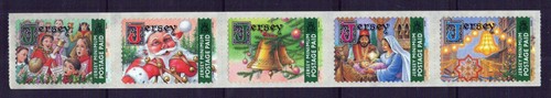 Jersey 1011f MNH Self-Adhesive Inscribed "2002" Christmas Santa ZAYIX 0324L0116M