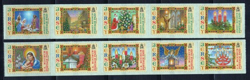 Jersey 1144f-1145f MNH Self-Adhesive Dated "2005" Christmas ZAYIX 0324L0111M