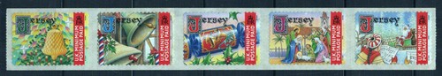 Jersey 1012 MNH Self-Adhesive Christmas Nativity Bells Santa0324L0118 ZAYIX 0324L0118M