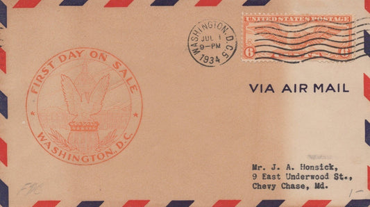 United States C19-7 FDC JA Roy cachet stained ZAYIX 092323USF31
