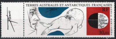 FSAT TAAF C88 MNH Antarctica Explorer & Seal with tab ZAYIX FSA-S0226M