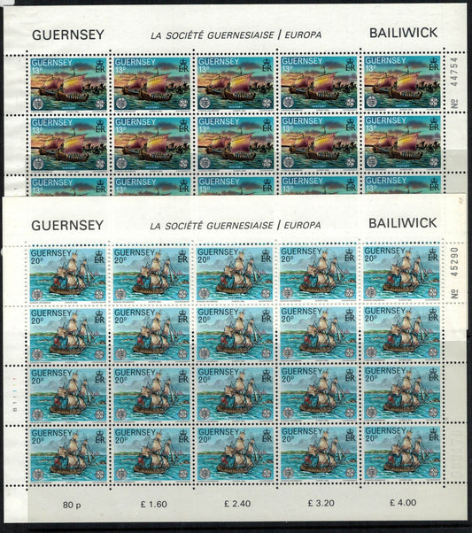 Great Britain Guernsey 241-242 MNH Europa CEPT ships sheets ZAYIX 072422SL16