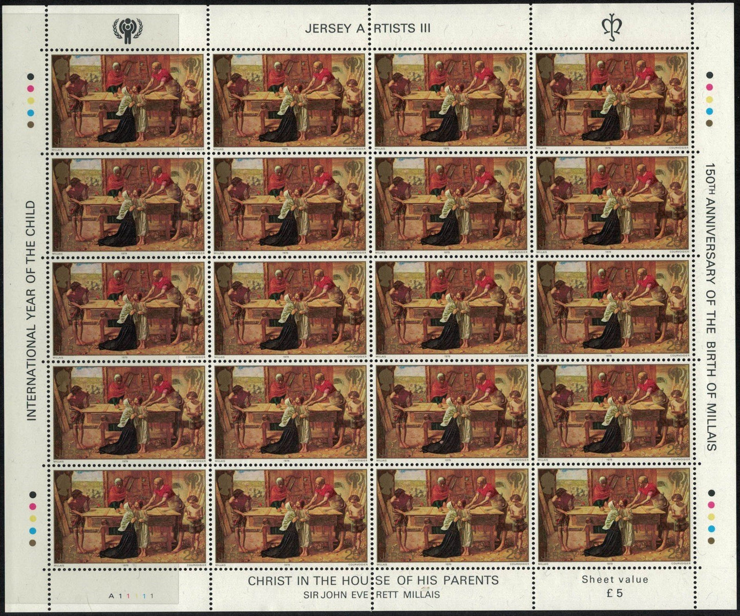 ZAYIX - Great Britain Jersey 213-216 MNH sheets Year of Child - Art  072422SL11