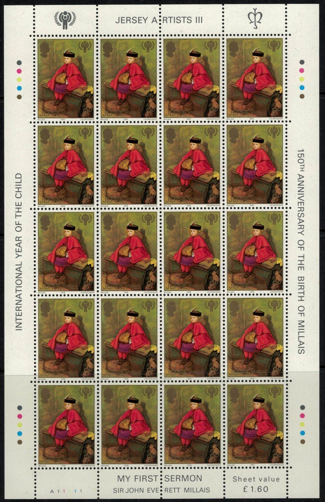ZAYIX - Great Britain Jersey 213-216 MNH sheets Year of Child - Art  072422SL11