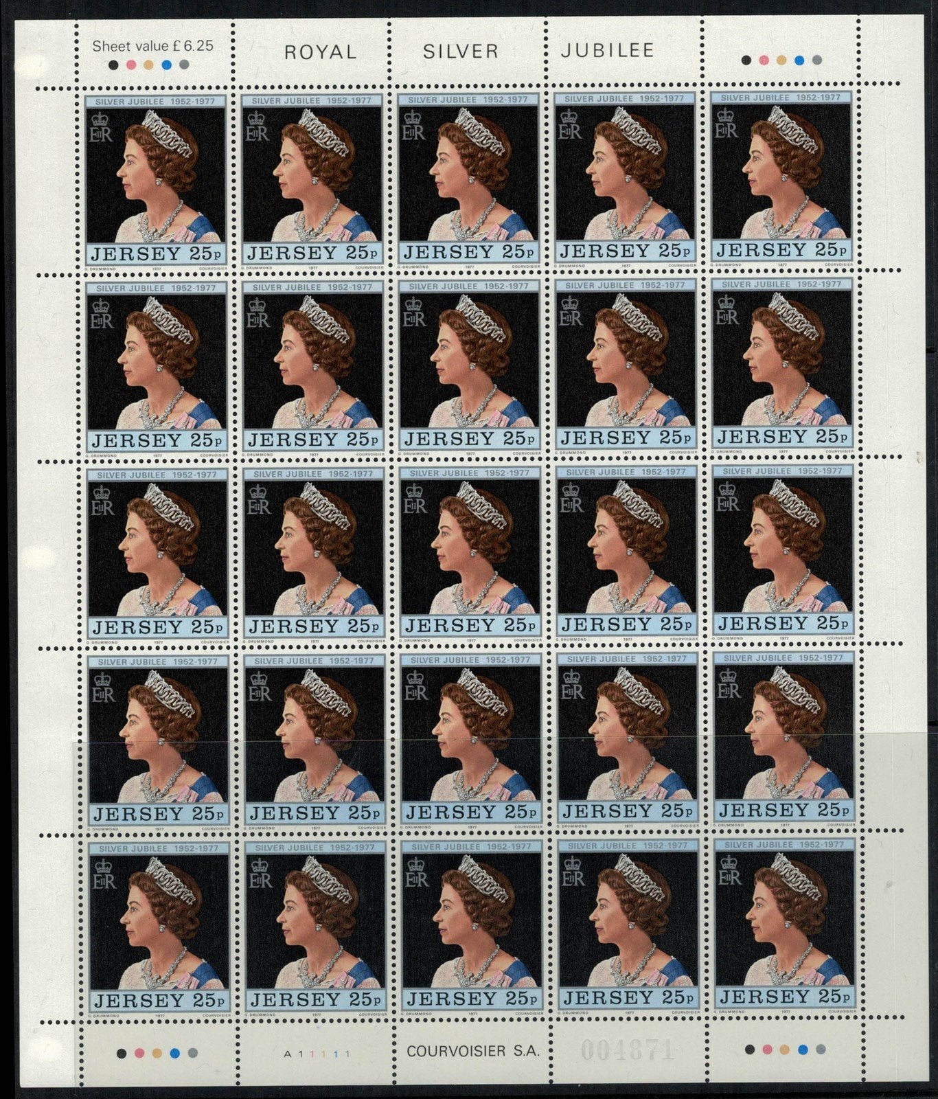 ZAYIX - Great Britain Jersey 168-170 MNH QE2 Silver Jubilee sheets 072422SL13
