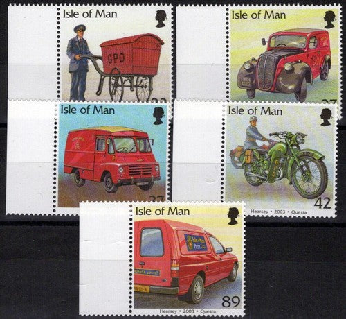 Isle of Man 976-980 MNH Post Office Vehicles Transportation ZAYIX 061223SM135M