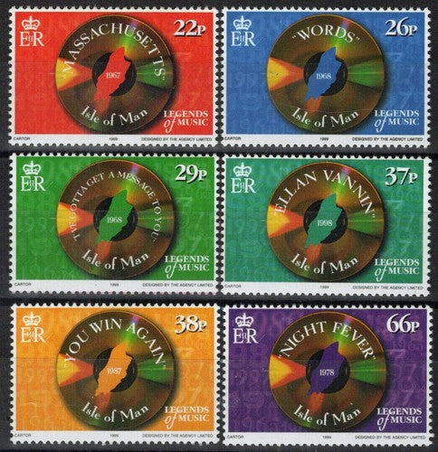 Isle of Man 842-847 MNH Bee Gees Songs Music Entertainment ZAYIX 061223SM103M