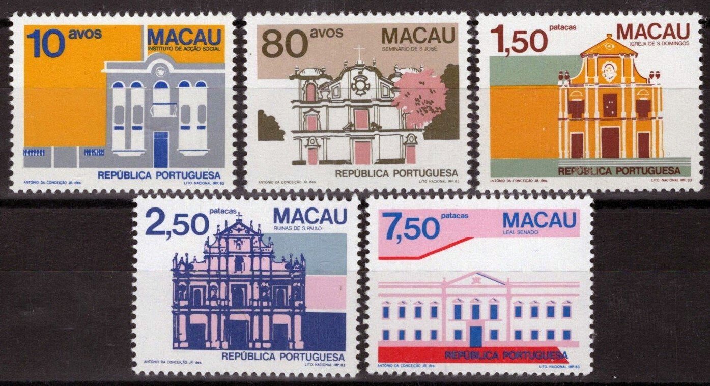 Macao 472-476 MNH Architecture Churches Ruins Seminary ZAYIX 092022S158