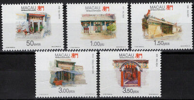 Macao 781-785 MNH Temples Architecture ZAYIX 092022S174M