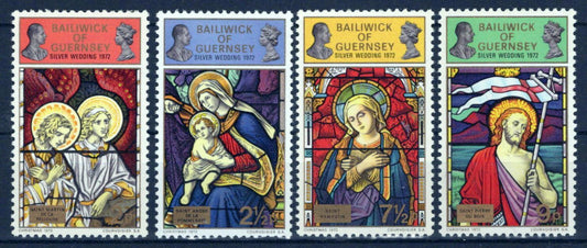 Guernsey 73-76 MNH Stained Glass Religious Figures Zayix Stamps ZAYIX 0225S0421M