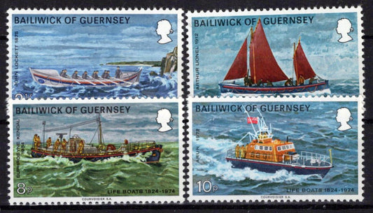 Guernsey 91-94 MNH Lifeboats Zayix Stamps ZAYIX 0225S0423M