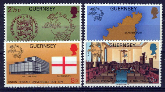 Guernsey 111-114 MNH Universal Postal Union Maps Zayix Stamps ZAYIX 0225S0424M