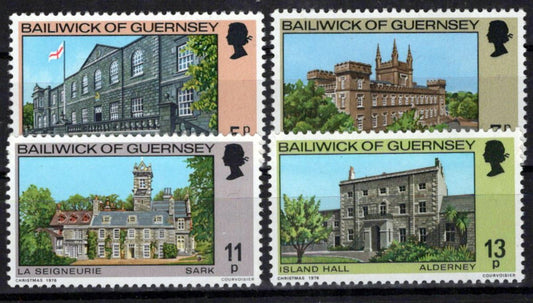 Guernsey 141-144 MNH Architecture Island Hall Zayix Stamps ZAYIX 0225S0428M