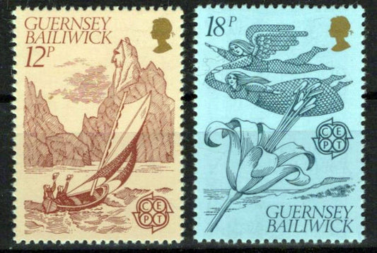 Guernsey 222-223 MNH Folklore Sailing Flowers Zayix Stamps ZAYIX 0225S0435M