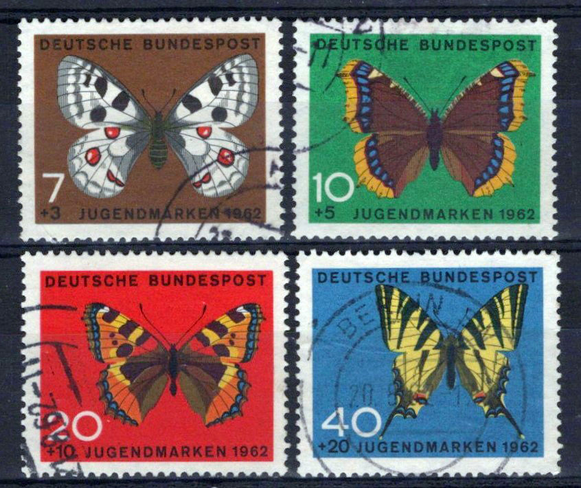 Germany B380-B383 Used Semi-Postal Butterflies Insects ZAYIX 0225S0437M