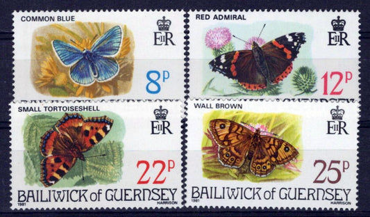 Guernsey 218-221 MNH Butterflies Insects Zayix Stamps ZAYIX 0225S0438M