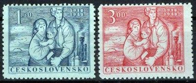 Czechoslovakia 361-362 MNH Czechoslovak Family Zayix Stamps 0325S0207