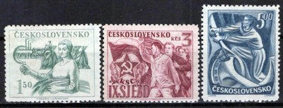 Czechoslovakia 383-385 MNH Industry Workman Zayix Stamps 0325S0213