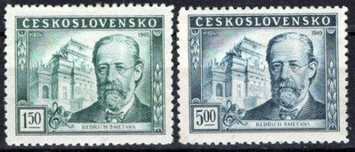 Czechoslovakia 386-387 MNH Bedrich Smetana Composer Zayix Stamps 0325S0214
