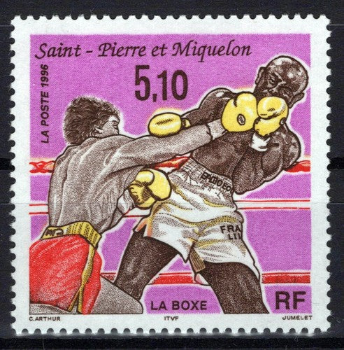 St. Pierre & Miquelon 624 MNH Sports Boxing ZAYIX 0524S0210