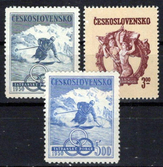 Czechoslovakia 401-403 MNH Sports Tatra Cup Skier Zayix Stamps 0325S0221
