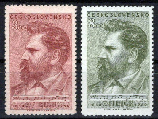 Czechoslovakia 422-423 MNH Zdenek Fibich Musician Zayix Stamps 0325S0237