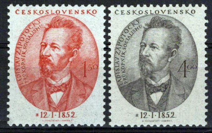 Czechoslovakia 493-494 MNH Ladislav Zapotocky Socialist Zayix Stamps 0325S0261M