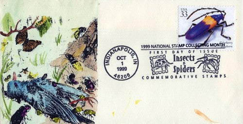 US 3354g FDC Insects & Spiders, Elderberry Longhorn, Cachet Craft01240261 ZAYIX 0124M0261