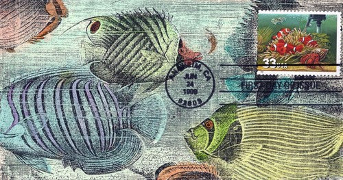 US 3320 FDC Aquarium Fish, Clown Fish hand-painted SMB Cachets01240291 ZAYIX 0124M0291