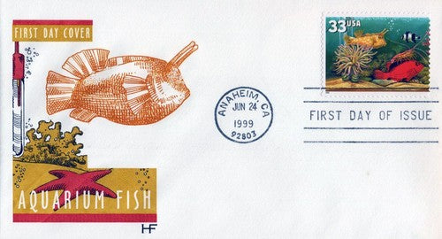 US 3317 FDC Aquarium Fish, marine life House of Farnham cachet01240286 ZAYIX 0124M0286