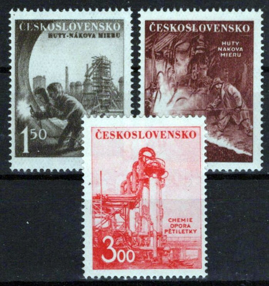 Czechoslovakia 501-503 MNH Industry Metallurgical Plant Zayix Stamps 0325S0264