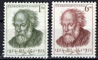 Czechoslovakia 546-547 MNH Mikulas Ales Painter Zayix Stamps 0325S0279