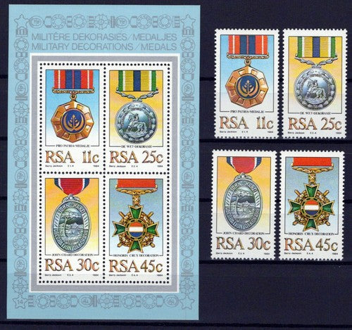 South Africa 642-645a MNH Military Medals ZAYIX 0124M0334