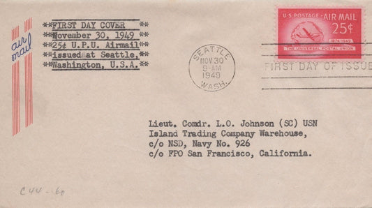 US C44 unknown designer FDC to NSD Navy No. 926 FPO ZAYIX USFM102023134