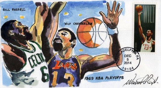 US 4950 Wilt Chamberlain Hand-Painted Signed Wil Horse FDC ZAYIX 092523SM09